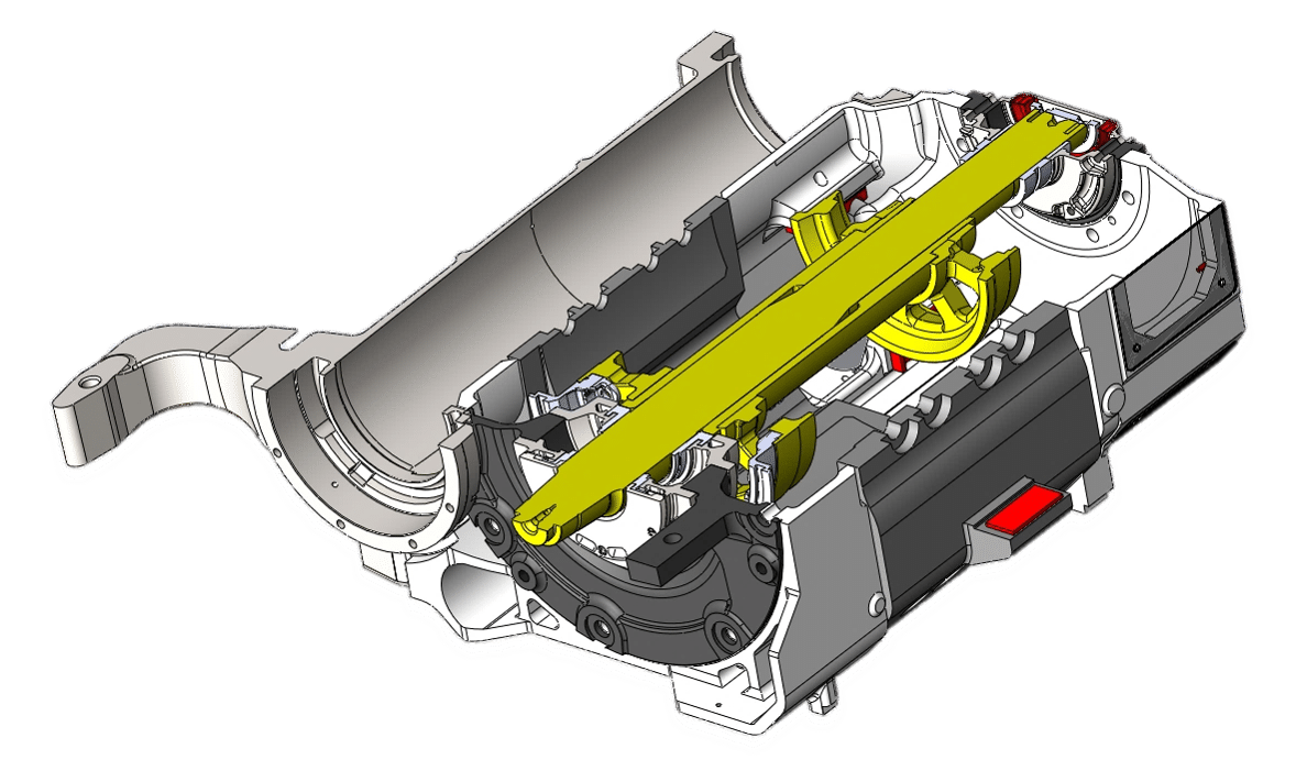 locomotive traction motor Section View